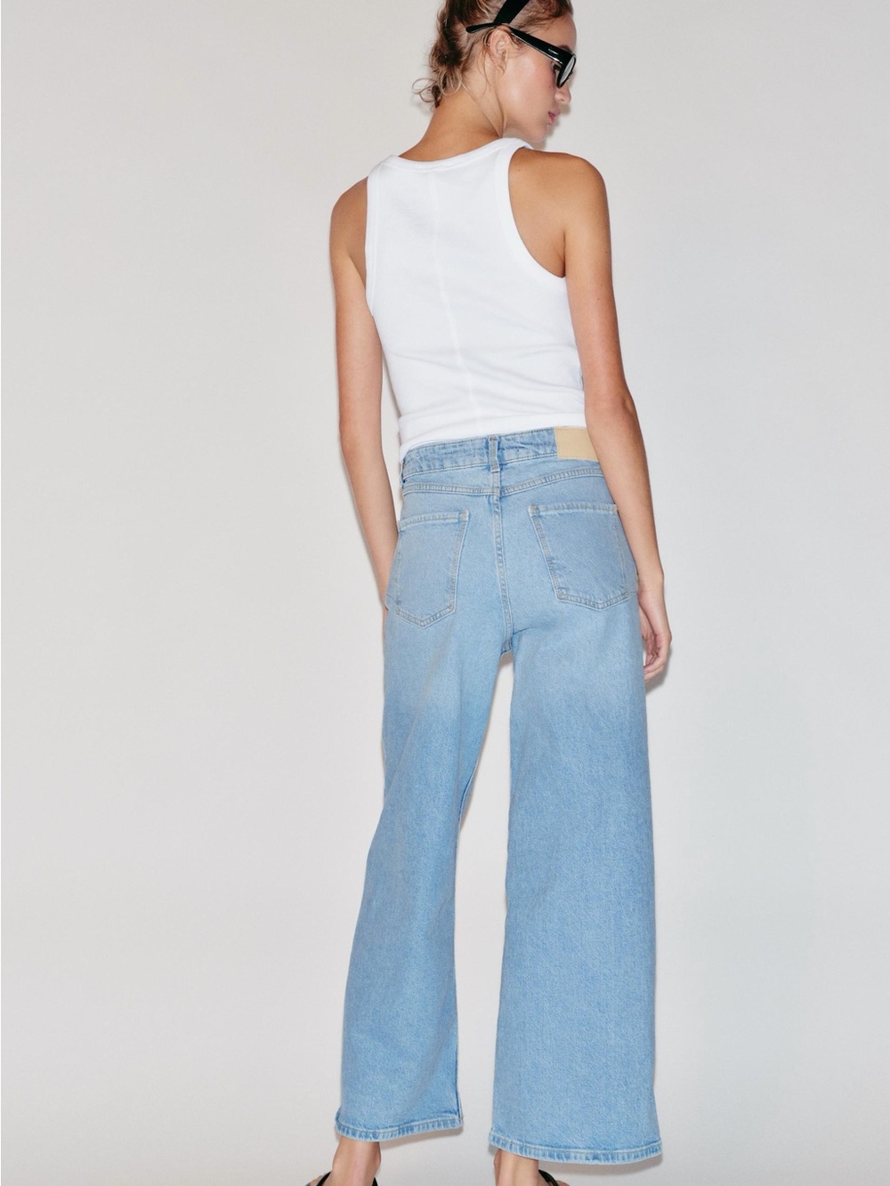 COMFORT HIGH RISE CULOTTE JEANS - Picture 2 of 5